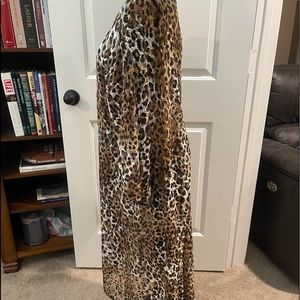 Leopard lace hi low Kimono